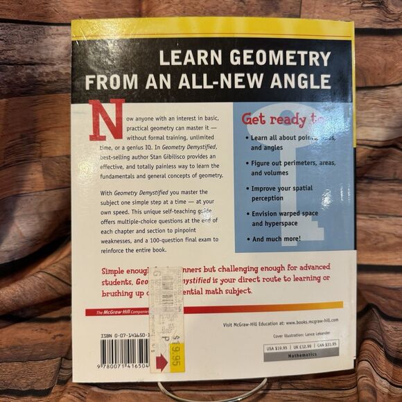 Geometry DeMYSTiFieD Self-Teaching Guide Stan Gibilisco Math Textbook Learn - Picture 2 of 9